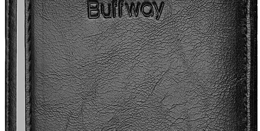 Buffway RFID Blocking Leather Wallet - Alaska Black