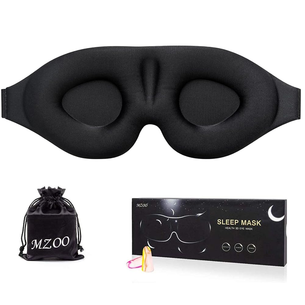 MZOO Sleep Eye Mask: 3D Contoured Cup