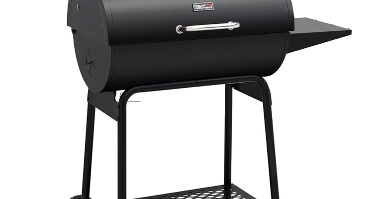 Royal Gourmet Charcoal Grill with Side Table