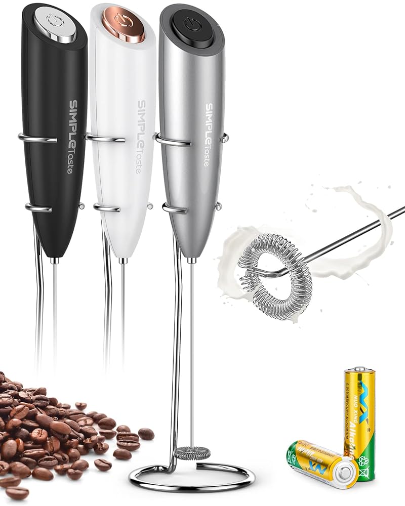 SIMPLETaste Milk Frother - Battery Operated Handheld Foam Maker